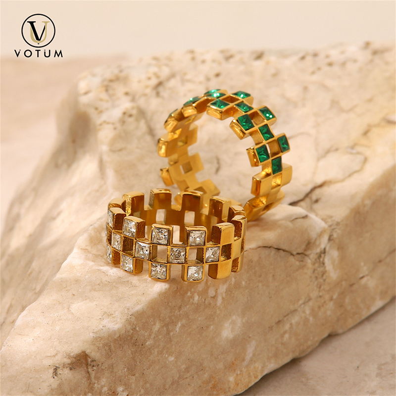 Votum Csutom S925 Gold Plated Crystal Ring