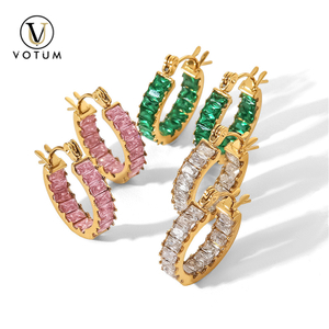 S925 Gold Plated Crystal Earring