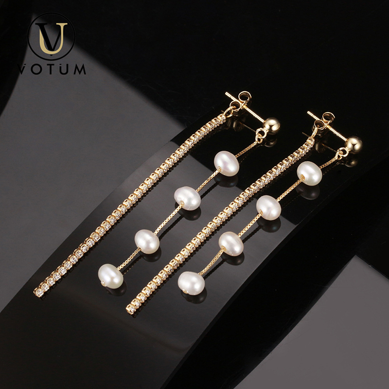 Votum Pearl Moissanite Necklace S925 Gold Plated